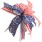 12-Inch Patriotic Wreath Bow – Independence Day Ribbon Decoration for 4th of July, Memorial Day, Mailbox, Front Door, and Tree Topper